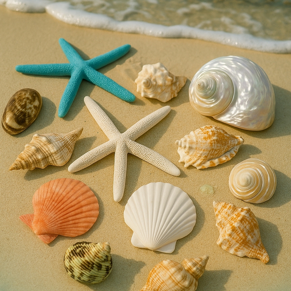 Assorted Seashell and Starfish Collection